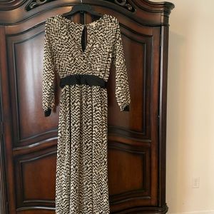 Long sleeve chevron maxi dress